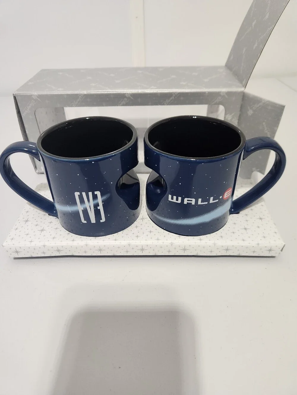 Disney Parks WALL·E and EVE Blue Mug Set